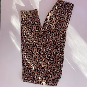 aerie cross leggings cheetah print